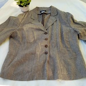 Jones New York Collection Linen Silk Blazer